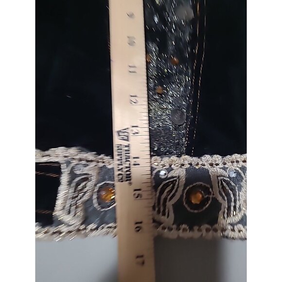 Y2K Vintage Agaci Too Corduroy Fitted Blazer Jacket Crop Gliltter Embellished - Picture 5 of 16